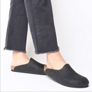 Birkenstock Amsterdam felt clogs anthracite charcoal grey slip-on